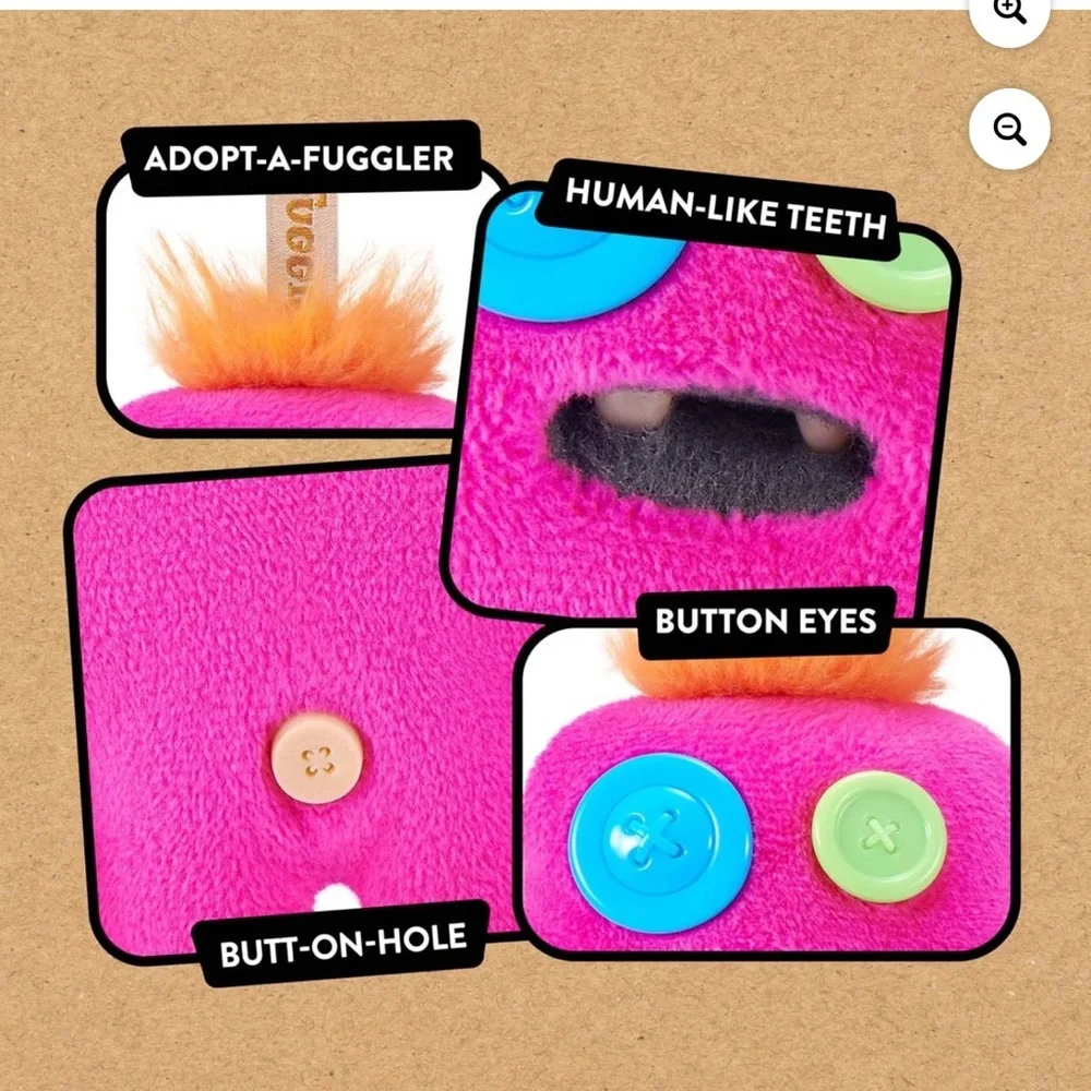 Fuggler Baby WIDE EYE SCREECH Pinkies Keyring by Zuru‎